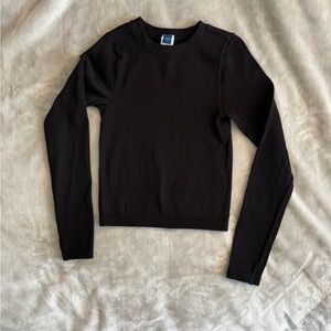 Old Navy Black Ribbed Crop Top